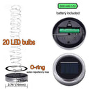 Solar Mason Jar Lights,8 Pack 20 LED Waterproof Fairy Firefly Jar Lids Stri