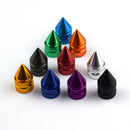 4 pcs Aluminum Car Motorcycle Universal Valve Core Cap Spike Cover Cap Orange