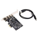 Expansion Card For PCI-E 3 Port Firewire 1394A For Desktop PC And DV Connection
