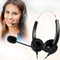 RJ9 Headset With Microphone Adjustable Headband Telephone For Call Center