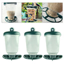 3-pack Outdoor Window Bird Feeder Food Dispenser Auto Feeding for Wild Birds