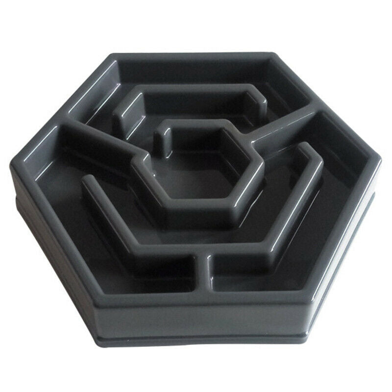 Pet Feeding Food Bowls Puppy Slow Down Eating Feeder Dish Bowel Prevent Obe
