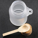 Clear Empty Plastic Bath Salt Comestic Powder Bottle Jar Pot with Wooden Co
