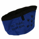 Dog Pet Travel Oxford Collapsible Food Water Bowls,blue