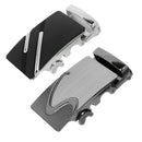 2x New Mens Male Automatic Metal Ratchet Belt Buckle for Leather Belt