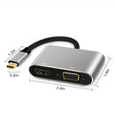 Usb3.1 To Hdmi Vga Adapter Dual Output Usb To Vga Hdmi 4K x 2K Hd 1080P Mul