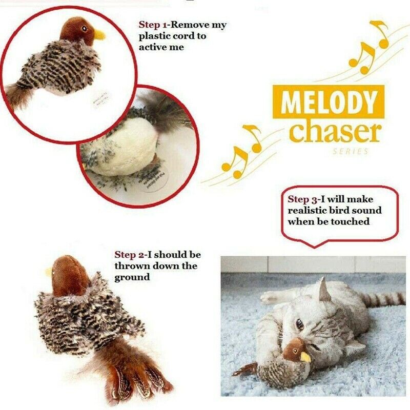 Interactive Cat Toys Animal Sound Interactive Squeaking Cat Toys Melody Cha