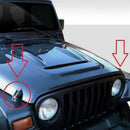 Black Car Bonnet Engine Hood Latches Catch Bracket for Jeep Wrangler 97-06  O6D2