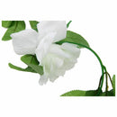 Artificial Rose Silk Flower Vine Garland Home Wall Party Wedding Decor Whit