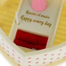 Wind-up Device Musical Heart-shaped Box With Dancing Lovely Girl Yellow
