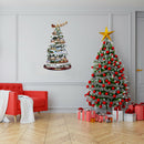 Christmas Tree Glass Showcase Waterproof Wall Crystal Window Stickers (B) A