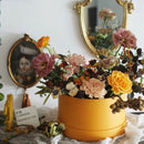 Pudding Leather Round Box Flower Arrangement Gift Box Bride Gift Box Round  F9N9
