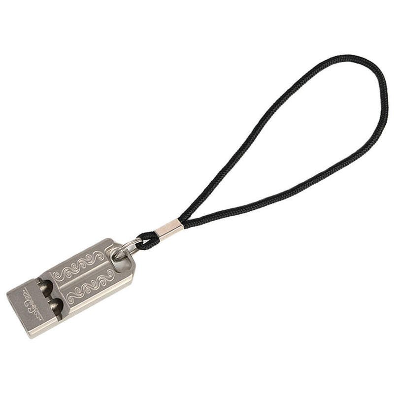 Titanium Whistle Sport Emergency Whistles with Lanyard, Double Tube High