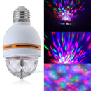 E27 3W RGB LED Rotating Party Light KTV Stage Disco Crystal Ball Screw Bulb Lamp