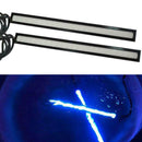 10Pcs 12V LED Strip DRL Daytime Running Lights Fog COB Car Lamp Blue Day Driving