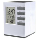 Word Alarm Clock with Pen Holder LED Time Temperature Display Battery Power