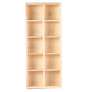 Wooden Succulents Flowerpot 10 Girds Unpainted Box Home Office Decoration