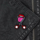 Creative Red Lip Brooch Fashion Scissors Pins Badge Backpack Jacket Gift