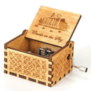 Retro Wooden Hand Cranked Music Box Kids Child Birthday Gift Home Ornaments