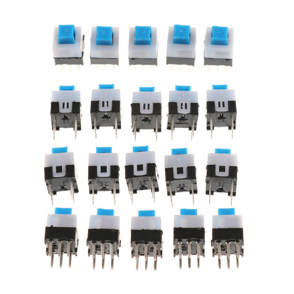 10PCS 7 x 7mm PCB Tact Tactile Push Button Switch Self Lock 6 Pin DIP Ew