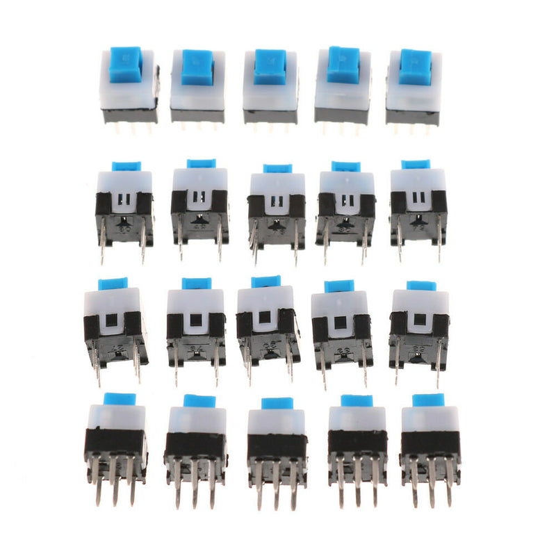 10PCS 7 x 7mm PCB Tact Tactile Push Button Switch Self Lock 6 Pin DIP Ew