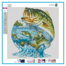 5D DIY Full Drill Diamond Painting Fish Cross Stitch Embroidery Mosaic Kit