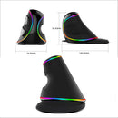 Delux M618 Plus Vertical Mouse Ergonomic Right Wired RGB 6 Button 1600 4000