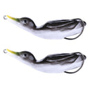 2pcs Floating Duck Lure 10.5cm Bass Bait Fishing Tackle Black silicone Black