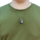 Bible Ring Circle Stainless Steel Necklace Couple Gift Accessories V2Z7