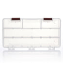 5 Compartments Transparent Visible Plastic Fishing Box Fishing Tackle Durab