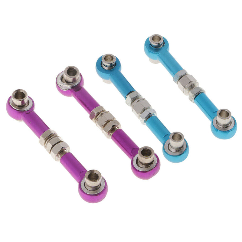 4pcs RC Car Parts for HSP 94123 94103 Metal Steering Pull Rod Servo Linkages
