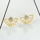 10 Pairs/Set Fashion Hollow Flower Earrings Geometric Ear Studs Jewelry  A