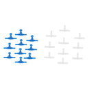 20 Pcs Air Line Connector Aquarium Fish Tank Valve Pump Tube Fittings