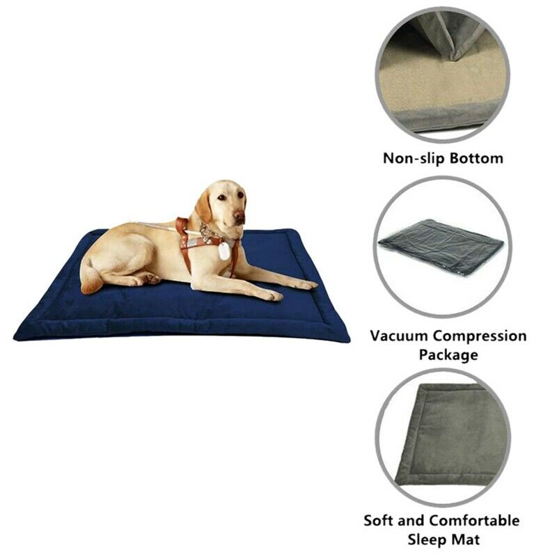 Dog Bed Mat, Dog Crate Pad Mat, Dog Mattress Washable Blankets Anti-Slip Pe