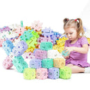 Plastic Geometric Building Blocks Retro Number Blocks Child Education Toys