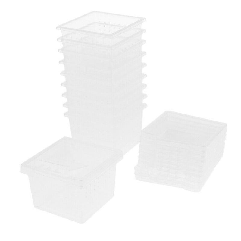 20x Transparent Box Insect Reptile Transport Breeding Live Food Feeding Box