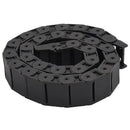 18mm x 37mm Black Flexible Semi Enclosed Cable Drag Chain 1M 39.4"