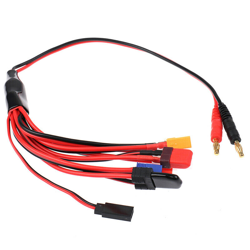 8 In 1 Charger 4.0mm Banana Adapter Connector Splitter Cable for TRX, TamiySEAU