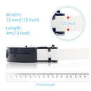 10Pcs Label Tapes Label Maker for Dymo 91201 Black on White 4M X 12Mm Label