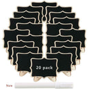 20pcs Mini Blackboard Wooden Wedding Table Number Signs Chalkboard w/ Stand
