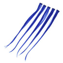 5 Pcs Colored Clip-on In Hair Extensions Straight Wigs Hairpieces 25 Inch L I9Q6