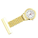 Watch nurse brooch quartz movement square golden color portable B2Y3