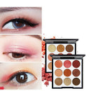 Novo 9 Color Smooth Eyeshadow Palette Matte Shimmer Eye Shadow Powder Natur