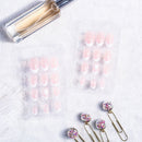 acrylic designer nail tips false french full cover nails art decor finger 24 Nw