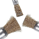 15 Pack Brass Coated Wire Brush Wheel & Cup Brush Set with 1/4-Inch Shank,