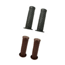 2 Pair Motorcycle Retro Left and Right Handle Bar Handlebar Grips Dark Grey &