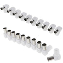 10pcs RF Female Plug+10pcs RF Male Plug Coaxial Connector Adapter for TV