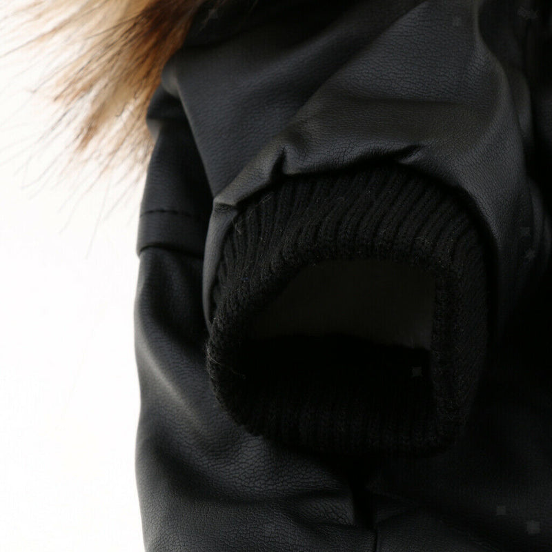 Pet Cat Dog Warm Clothes Winter Coat Dog Cat Pet Jacket Costume Black M