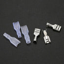 75Pcs 6.3mm Female Spade Crimp Terminal Connector Insulating Cover D4B5