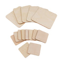 15x Wooden Square Shape Unfinished Wood Craft Blanks Squares DIY 50 /120mm